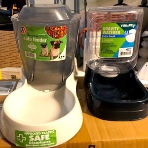 Dog water and food dispenser